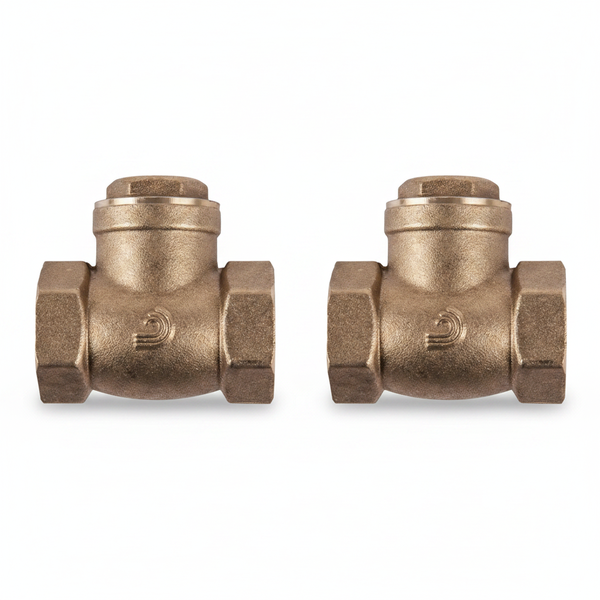 Torrenti Brass Swing Check Valve 15mm for Fluid Control - 2 Pack