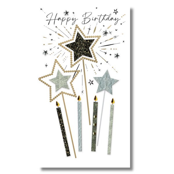 Birthday card - Sparklers &amp; Candles