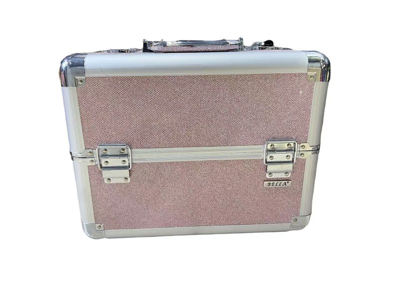 Aluminium Storage Cosmetics Makeup Case - Shiny Pink