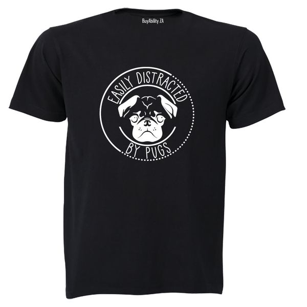 Distracted By Pugs - Kids T-Shirt