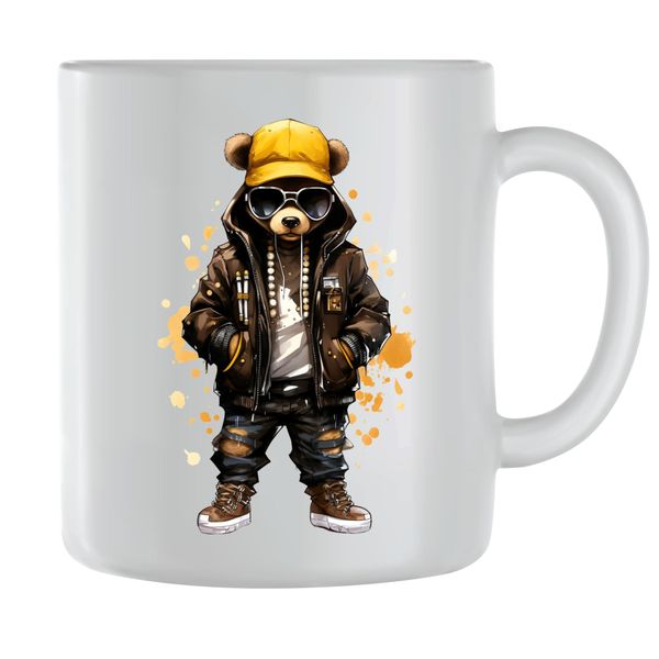 Serious Coffee Mugs for Men Women Hip Hop Bear Lovers Graphic Cups Gift 191