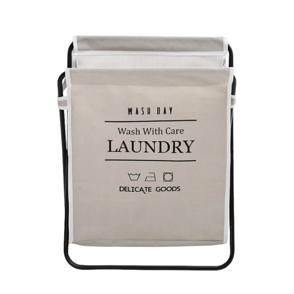 57CM Steel Frame Collapsible Laundry Hamper Wash Day Laundry Basket