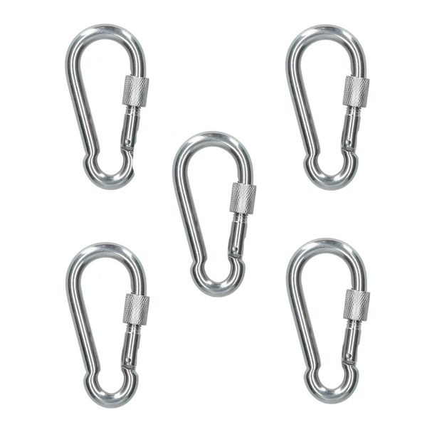 5 Set Of 140mm Stainless Steel Carabiner Spring Hook SD-30785