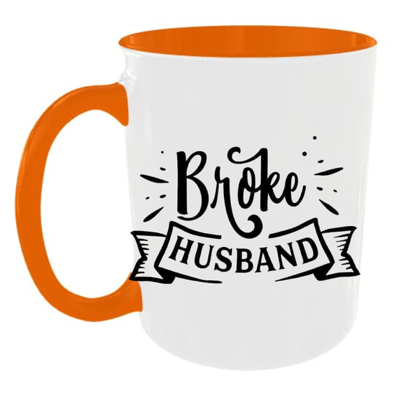 Broke Husband Orange Mug image