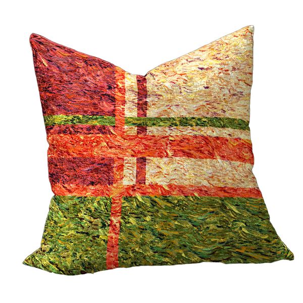 Maroon &amp; Green Striped Luxury Scatter image