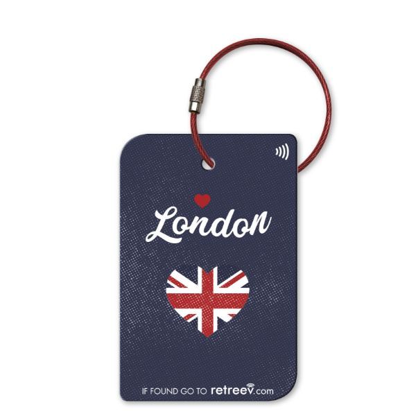 retreev - Smart Id Luggage Tag - Nfc and Qr Code Luggage Tags - Love London