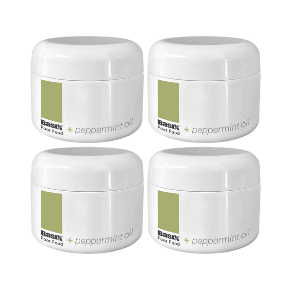 Basix Foot Food 50ml - Cracked Heels, Dry Rough Feet - Bulk Pack 4 x 50ml