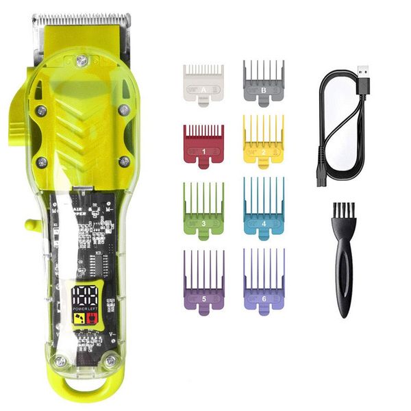 Transparent High Power Rechargeable Professional Cordless Hair Clipper