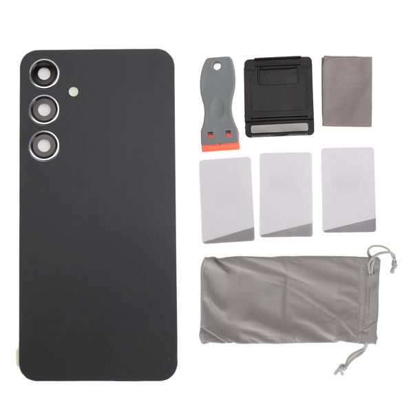 S24+ Back Glass Black w/Camera Tape