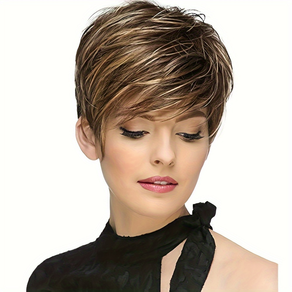 Elegant Curly Wave Wig for - 10 Inch Brown