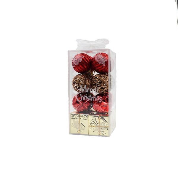 16pcs Baubles Christmas Tree Ornaments (Balls) Decorations Red &amp; Gold