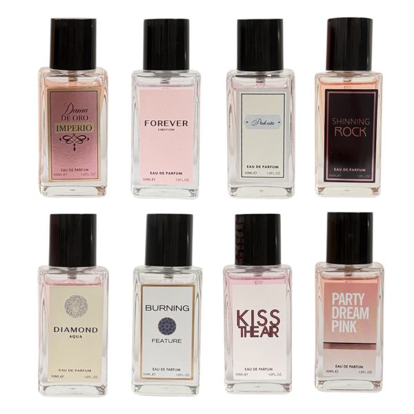Set of 8 - Pink Eau De Parfum Gift Set For Her 30ml