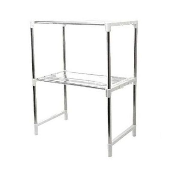 2-Tier Multi Function Kitchen Space Saving Storage Rack for Microwave Oven