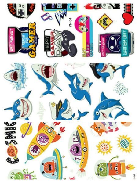 Kids Tattoos Mixed Luminous Pack - A gamers life!