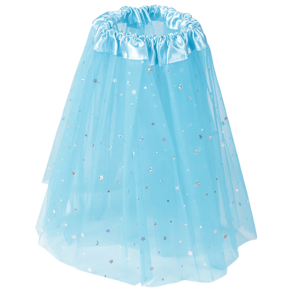 Smart Baby Girl Clothes Stars Sequins Fluffy Tutu Skirt Light Blue