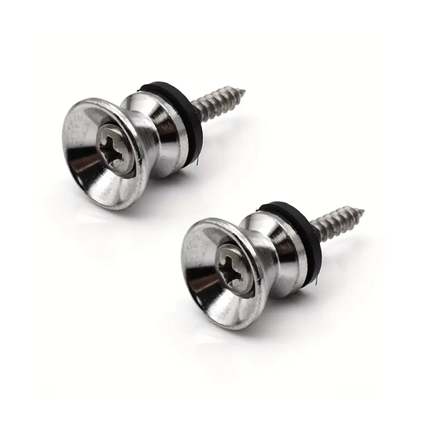 Universal Guitar Strap Button End Pin Pack of 2 with Screw and Washer