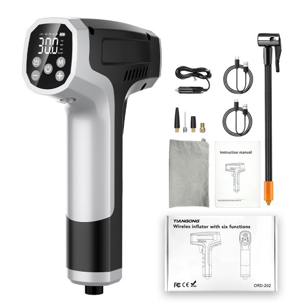 TIANGONG - Air Pump Tire Inflator Air Compressor 6 in 1 Cordless Tire Pump