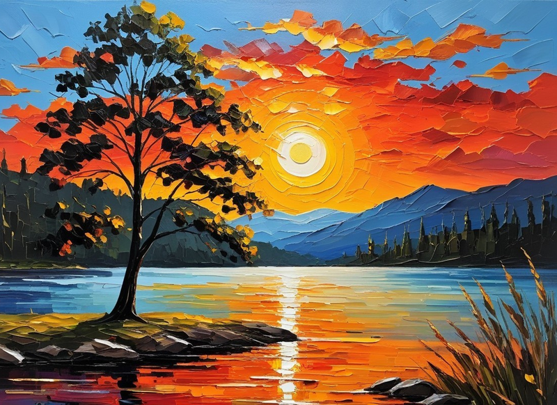 Canvas cm Home Decor Wall Art- Lake View