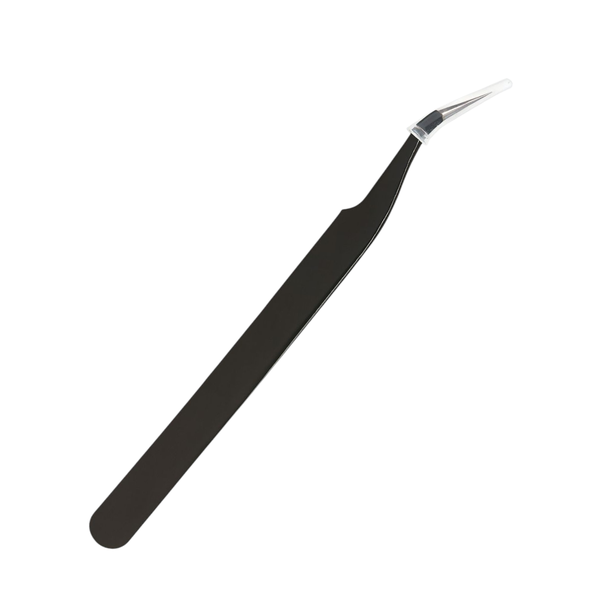 Professional Eyelash Extension Tweezers - Precision Fine Pointed Tip Black