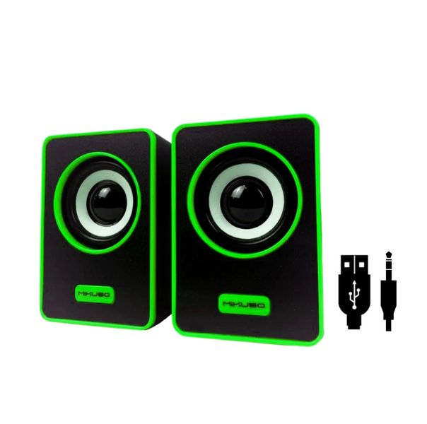 DW Mikuso Usb Wired Dual Mini Speaker - Green - MS-049