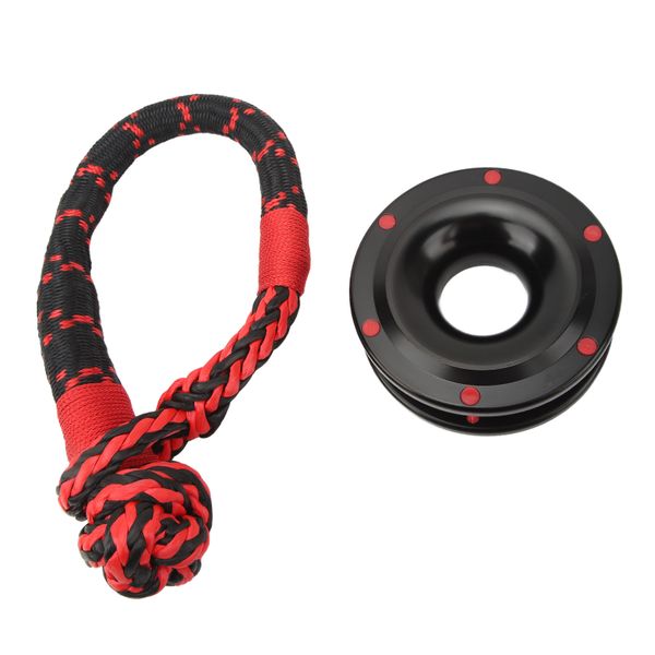 22000lbs Rope Retention Pulley &amp; Soft Shackle Combo