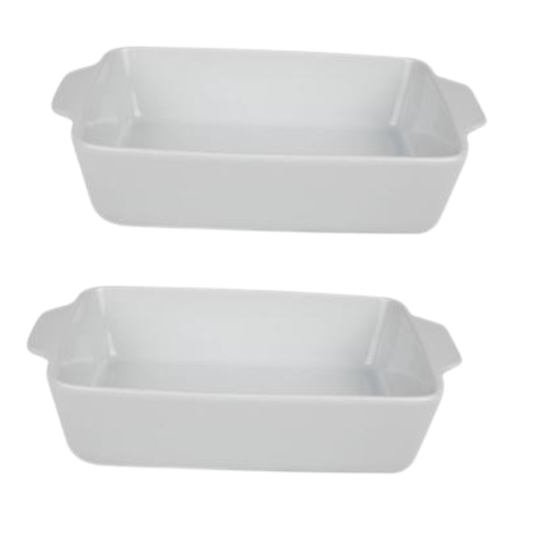Pack of 2 Oven Dishes 30x20x6.5cm Ceramic