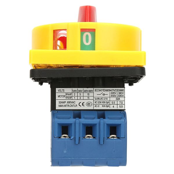 3 Pole Rotary Cam Switch 32A for Distribution Box, On Off Control