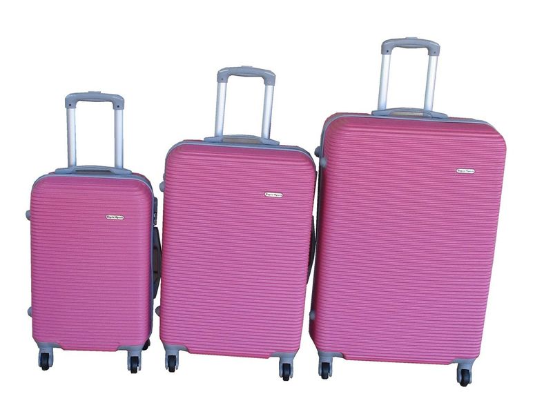 Bright Pink Hardshell 3-Piece Luggage Set - Spinner Wheels/Secure Lock