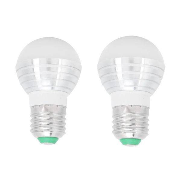 Pack of Two RGB LED E27 Bulb With Remote Control 5W