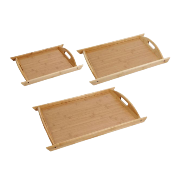 Bamboo Serving Tray-3 Set