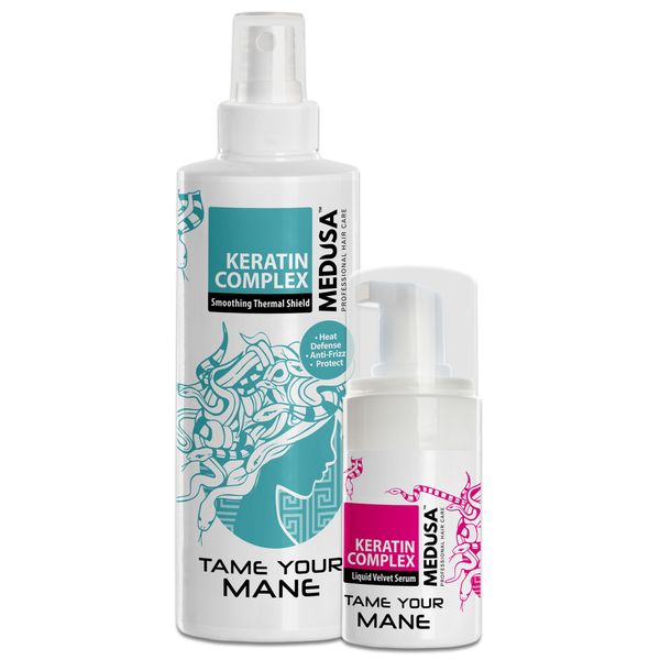 Medusa Smoothing Thermal Shield &amp; Liquid Velvet Styling Serum Set