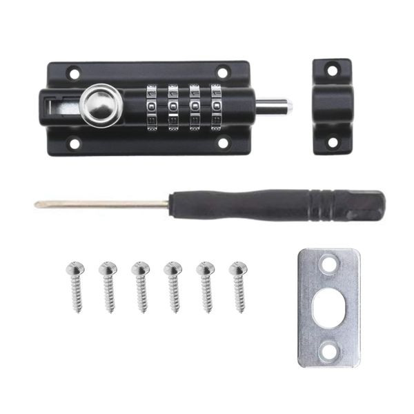 Tool DIY 4 Digit Keyless Sliding Lock Heavy Duty 10 Pieces (10cm)