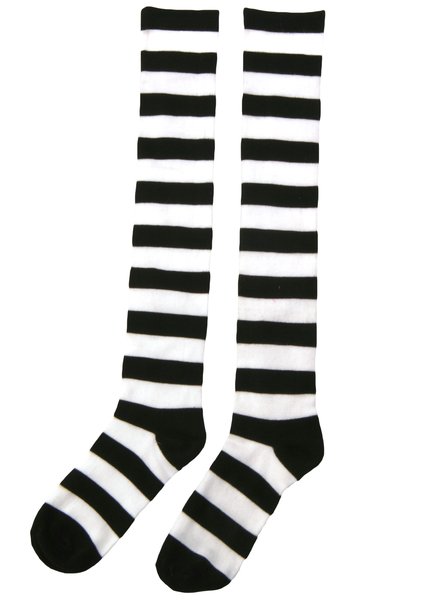 Black and White Knee Highs Set of 2