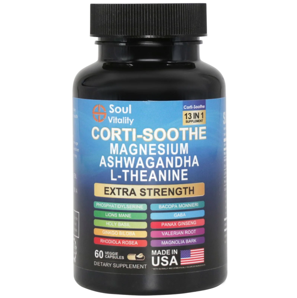 Soul Vitality 13-in-1 Corti-Soothe Capsules with Magnesium and Ashwagandha