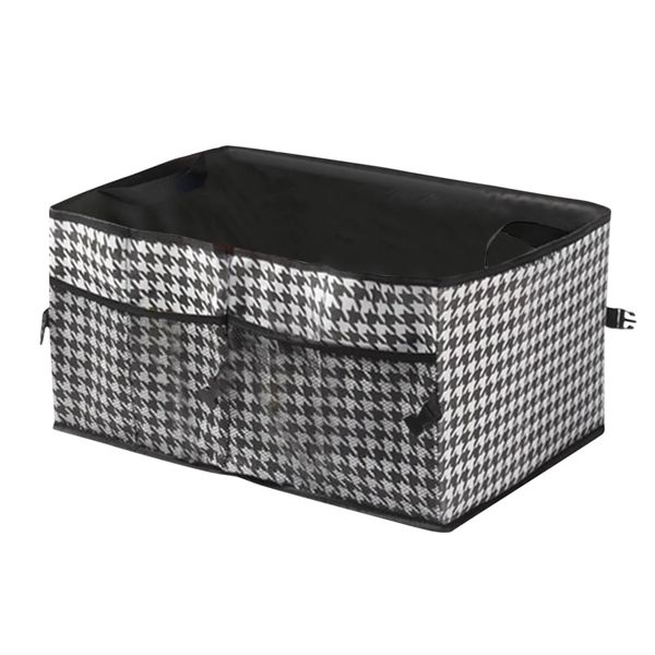 Collapsible Trunk Organizer for Car Foldable 3-Grids Box with Handles