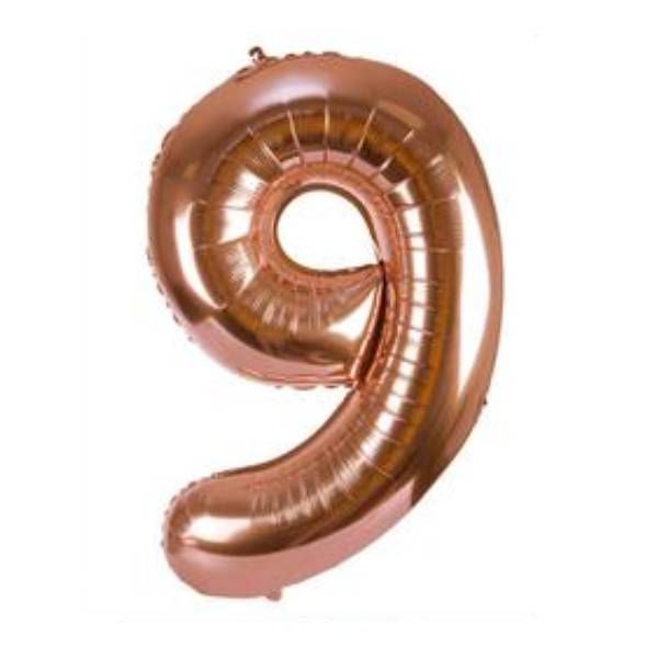 Silver Number 9 Helium Balloon 106cm