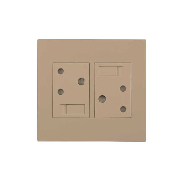 ACDC - 2x 16a Switched Socket Outlet 4x4 Champagne Orion