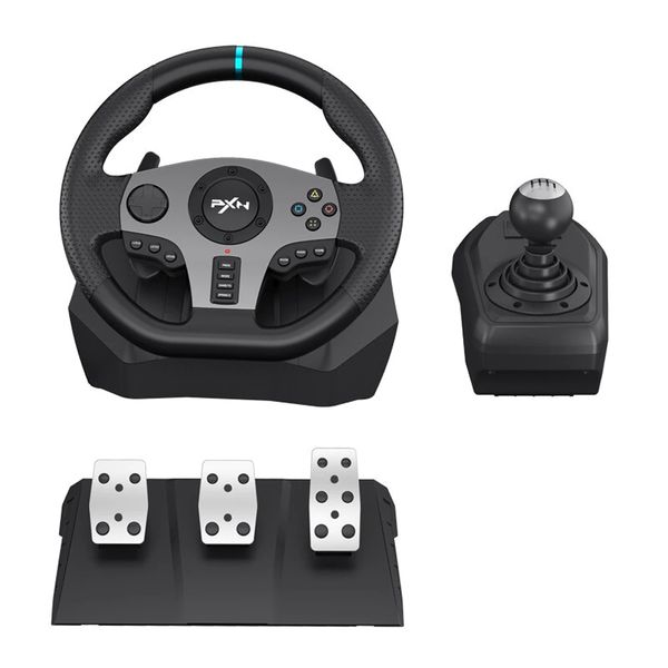 FI- PXN V9 Gaming Steering Wheel 270/90 degree with 3 Pedals &amp; Gear Shifter