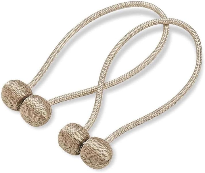 Sulfar 1 Pair Magnetic Curtain Tiebacks Decorative Rope Holdback Holder