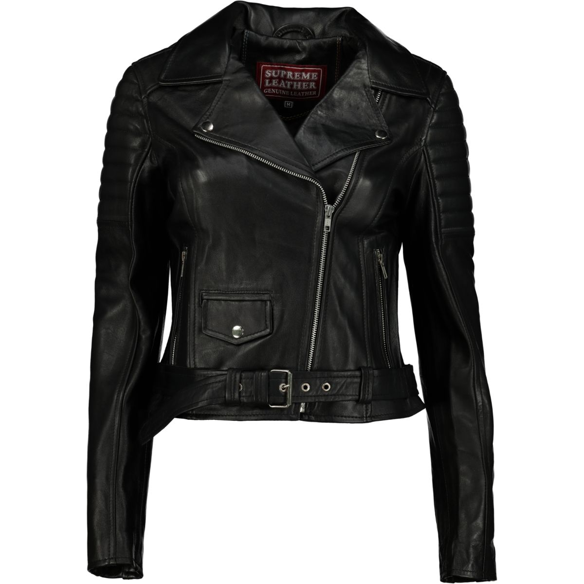 Women's Cargo Biker 100% Leather Jacket | Shop Today. Get it Tomorrow ...