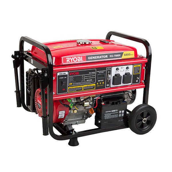 Ryobi - Generator 4-Stroke With Battery &amp; Key Start - 7.5Kva