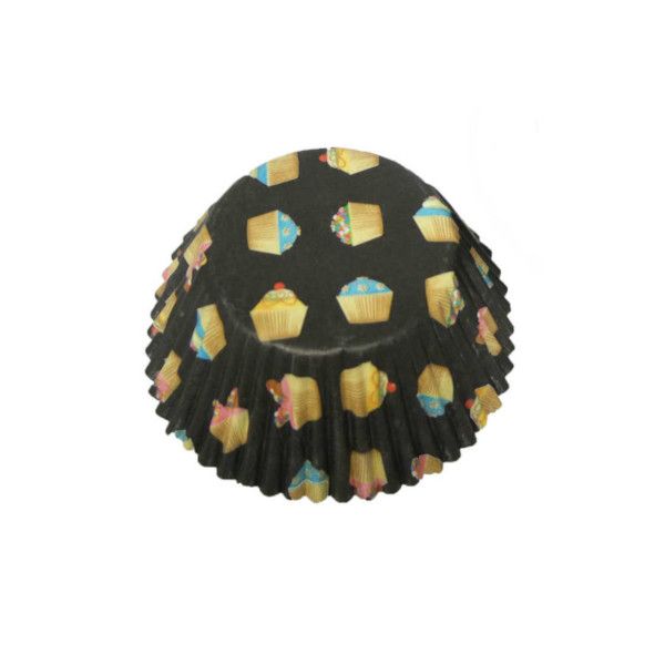5 x 60 Pack Eddingtons Large Cupcake Wrappers Muffin Cases Heaven Black