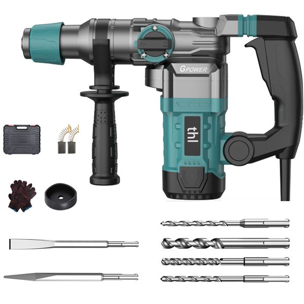 thl Hammer Drill, 1-1/4 Inch SDS-Plus 13 Amp Heavy Duty Rotary Hammer Drill