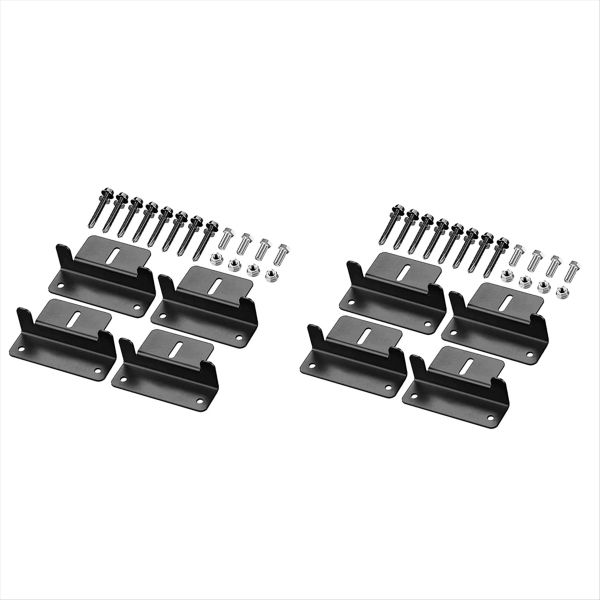 8 Pcs Solar Panel Mounting Z-Brackets With Nuts And Bolts For Walls