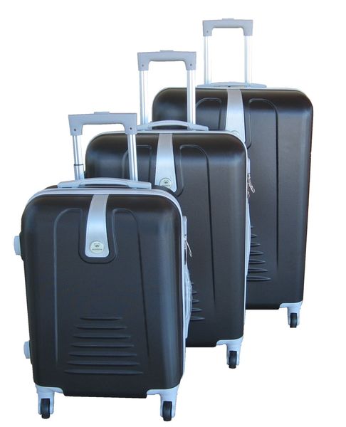 3 Piece Hard Outer Shell Protected Lightweight Sleek Luggage Bag Set
