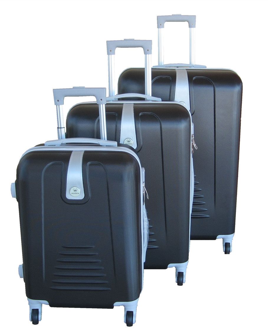 3 Piece Hard Outer Shell Protected Lightweight Sleek Luggage Bag Set