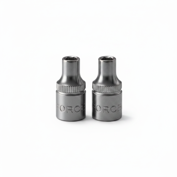 Force 4.5mm 1/4-inch Drive 6 Point Standard Socket - 2 Pack