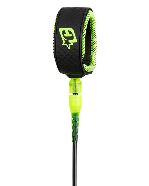 Creatures Pro 6 Surfboard Leash - Black Lime