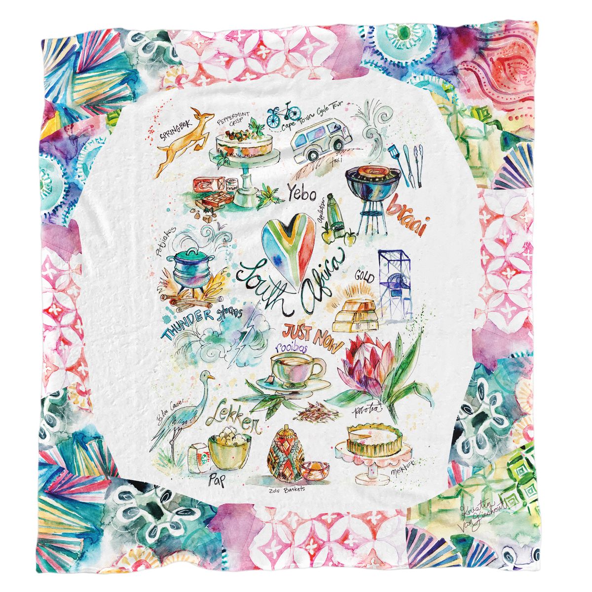 Love South Africa Light Weight Fleece Blanket By Kristin Van Lieshout