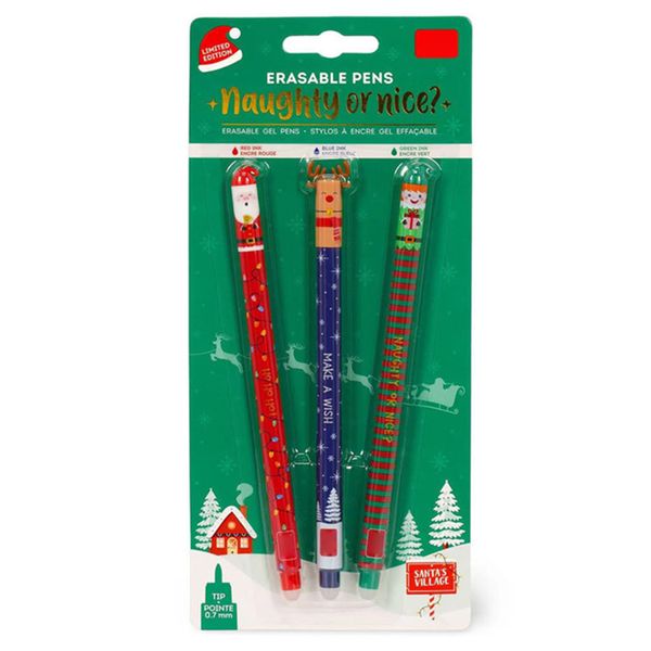 3Pcs Christmas Erasable Pen Gel Pens Set Gifts